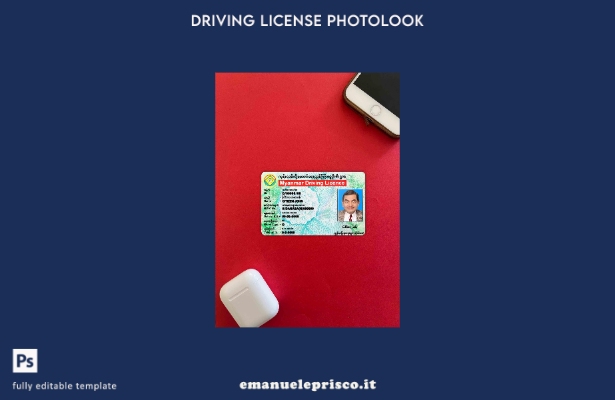 modello FRONTALE photolook Myanmar DL in stile verificato